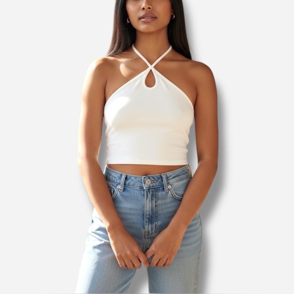 🌸New🌸 Zara crossed halter top size large Nwt